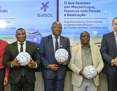 Beach Soccer Africa Cup of Nations Mozambique Sasol sponsorship announcement