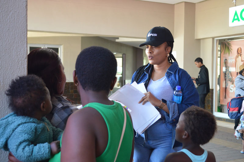 Social Worker interacting with community